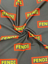Load image into Gallery viewer, Fendi Black Spandex with Logo Rectanges
