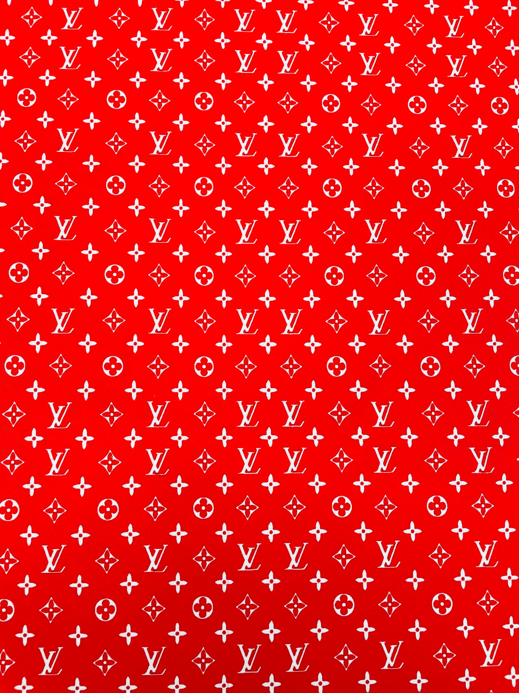 Louis Vuitton Logo on Red Spandex