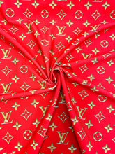 Load image into Gallery viewer, Louis Vuitton Logo on Red Spandex
