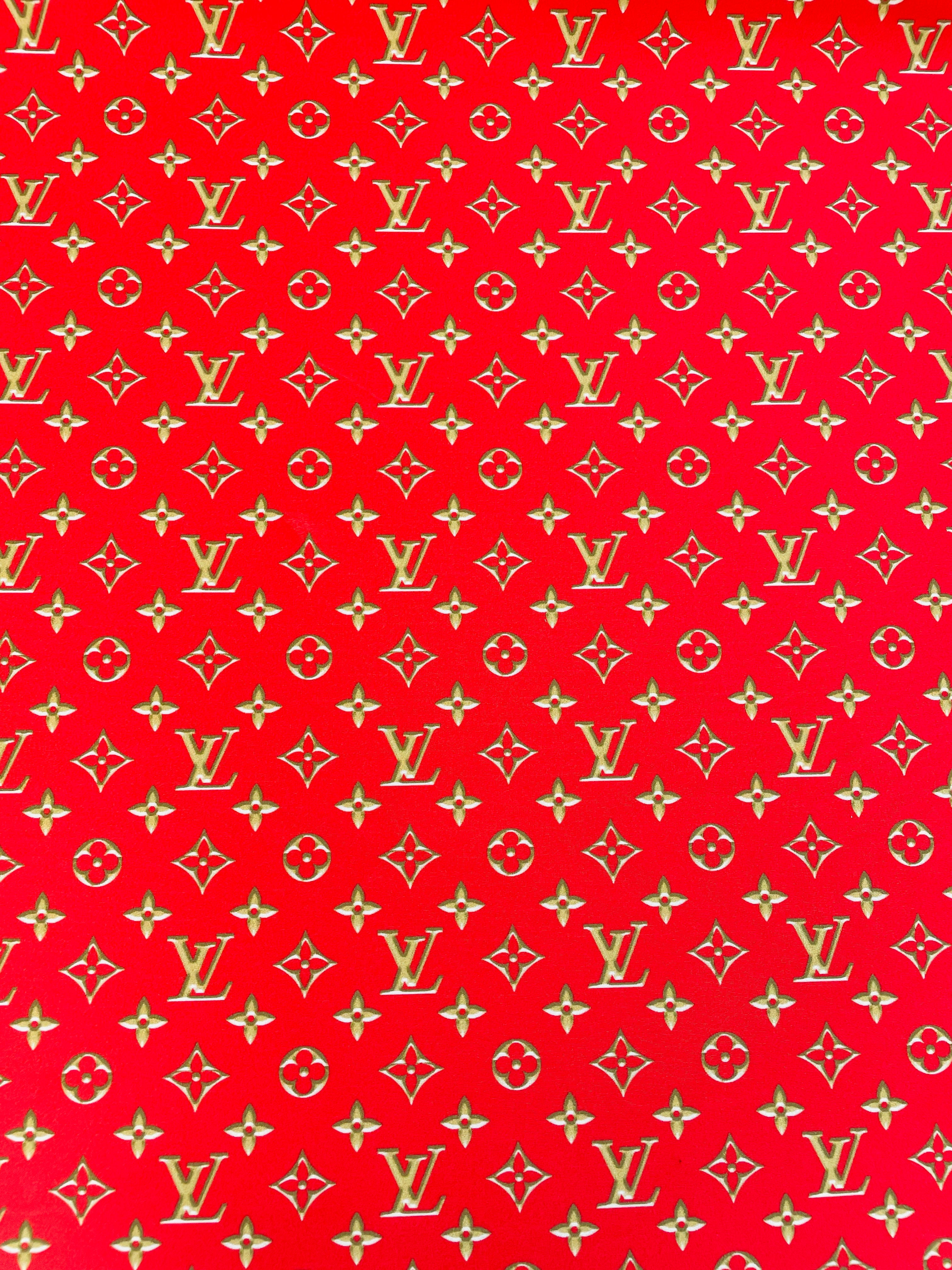 LV red logo mono, 3d, 3d red, designer, halloween, louis vutton