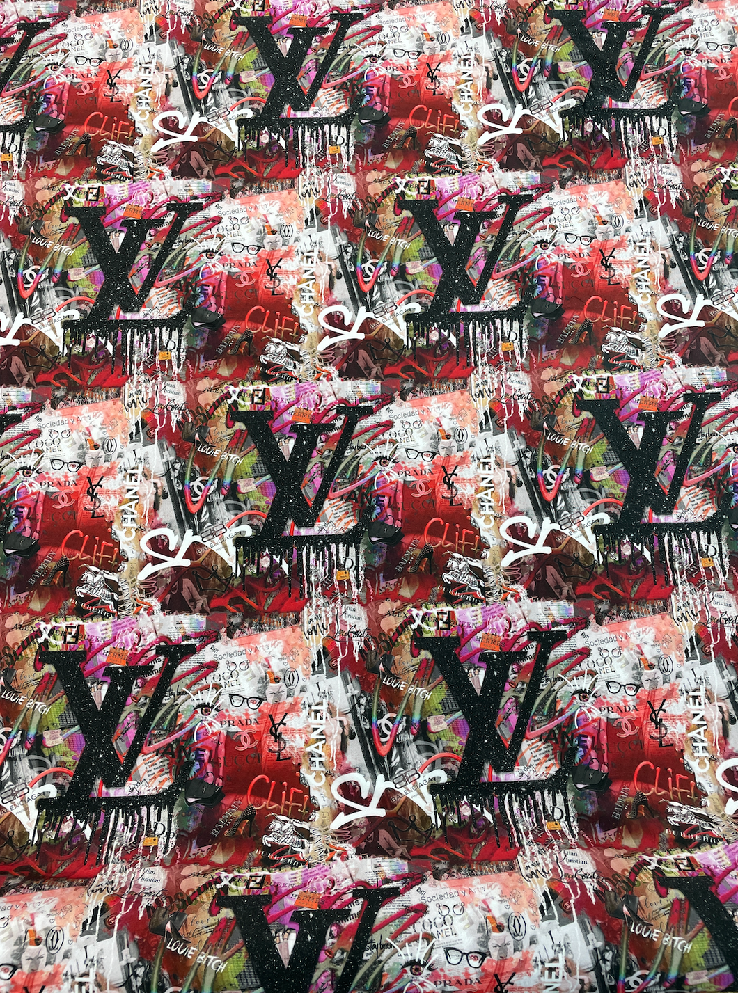 Louis Vuitton Spray Paint Collage Spandex