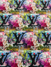 Load image into Gallery viewer, Louis Vuitton Spray Paint Collage Spandex
