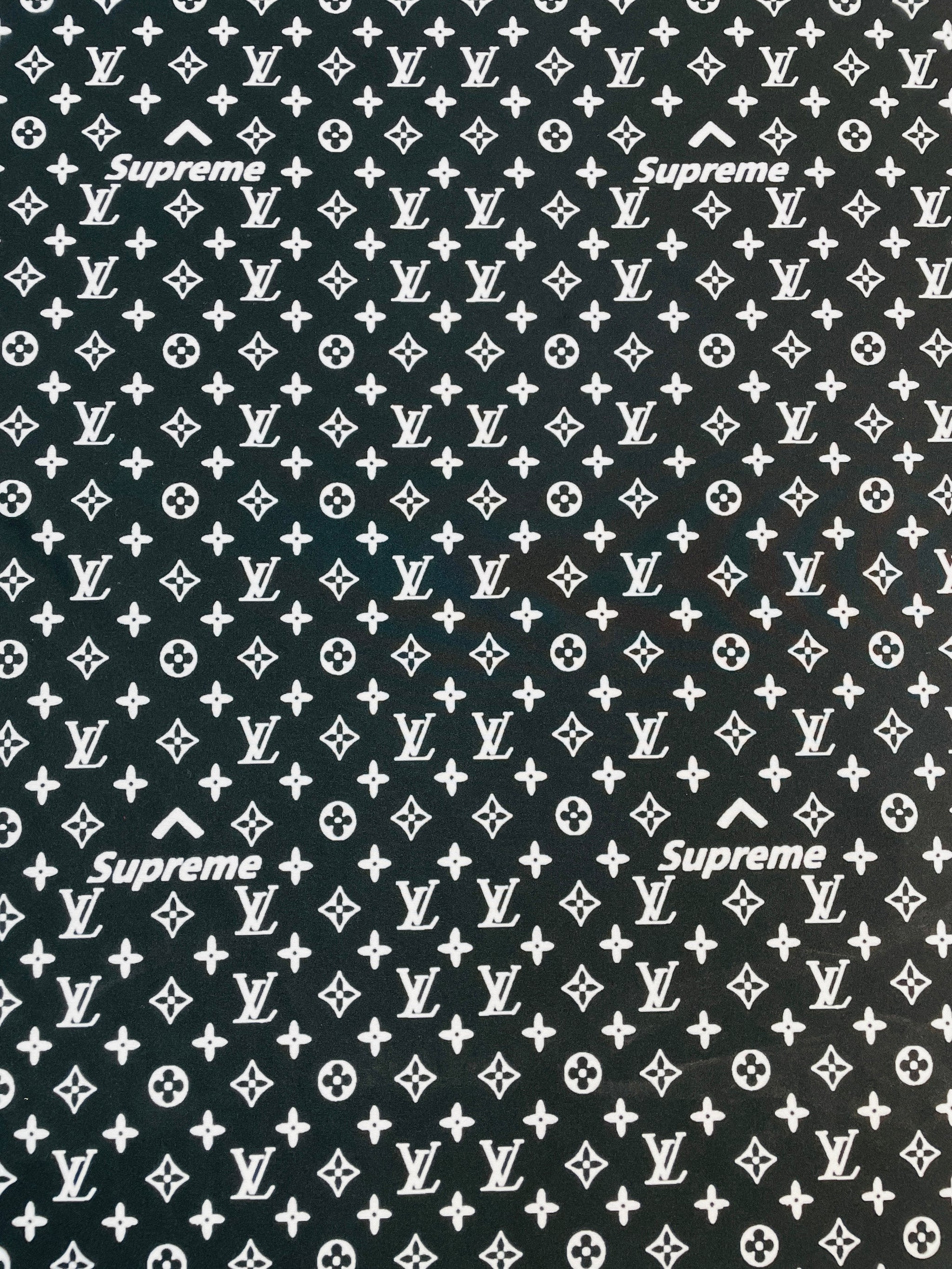 Supreme LV Logo Spandex – designerfabricscenter