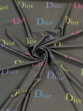 Load image into Gallery viewer, Dior Black Spandex with Rainbow Logos
