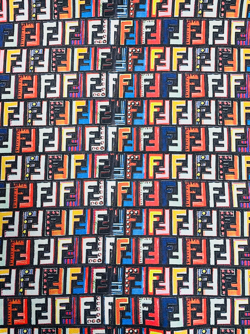 Fendi Colorful Print Canvas designerfabricscenter