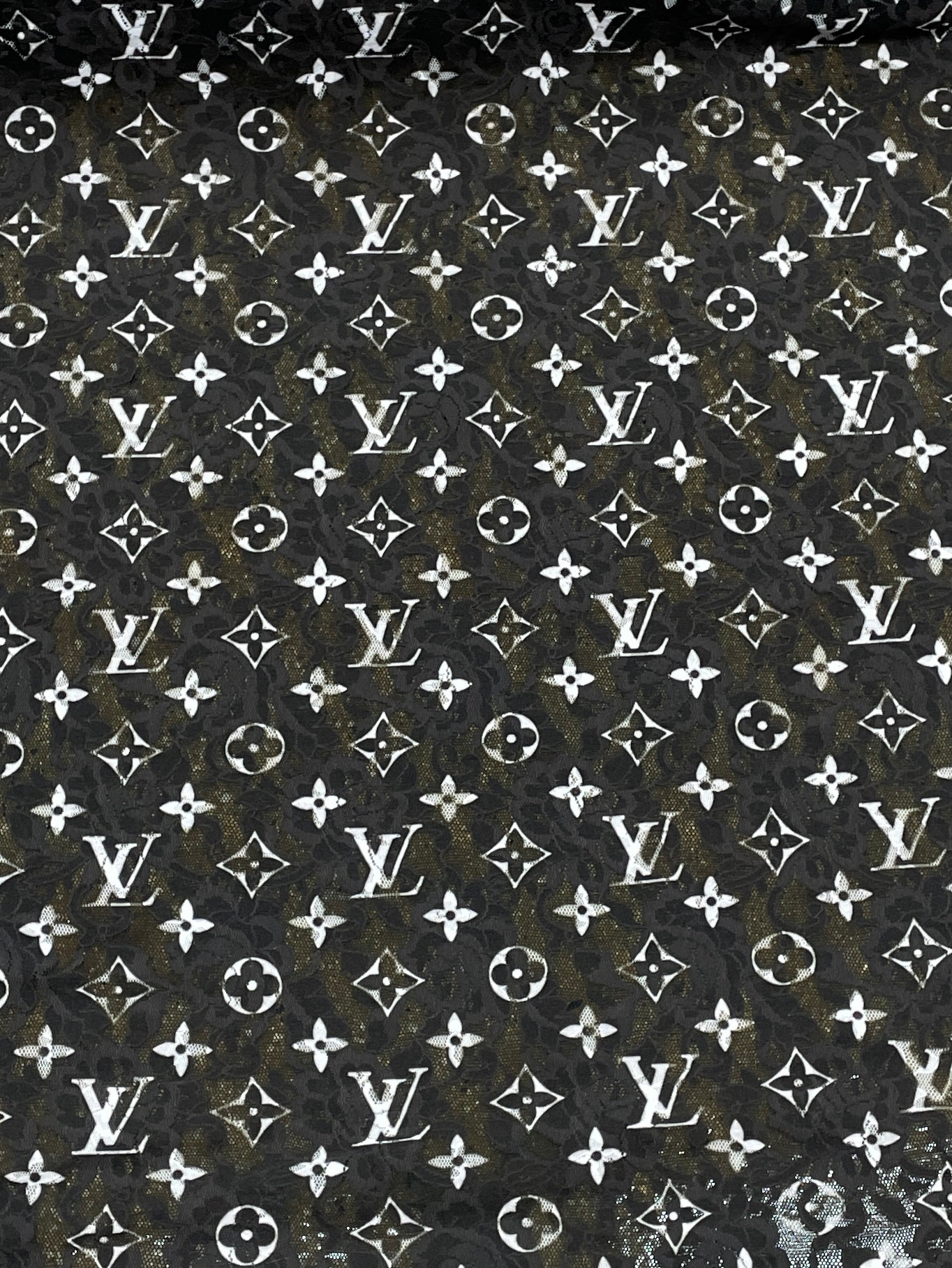Louis Vuitton LV Logo Monogram Stretch Fabric Black Heart Knit Sock  Sneakers 38