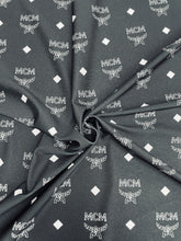 Load image into Gallery viewer, MCM Print Spandex in Black, Tan, and White
